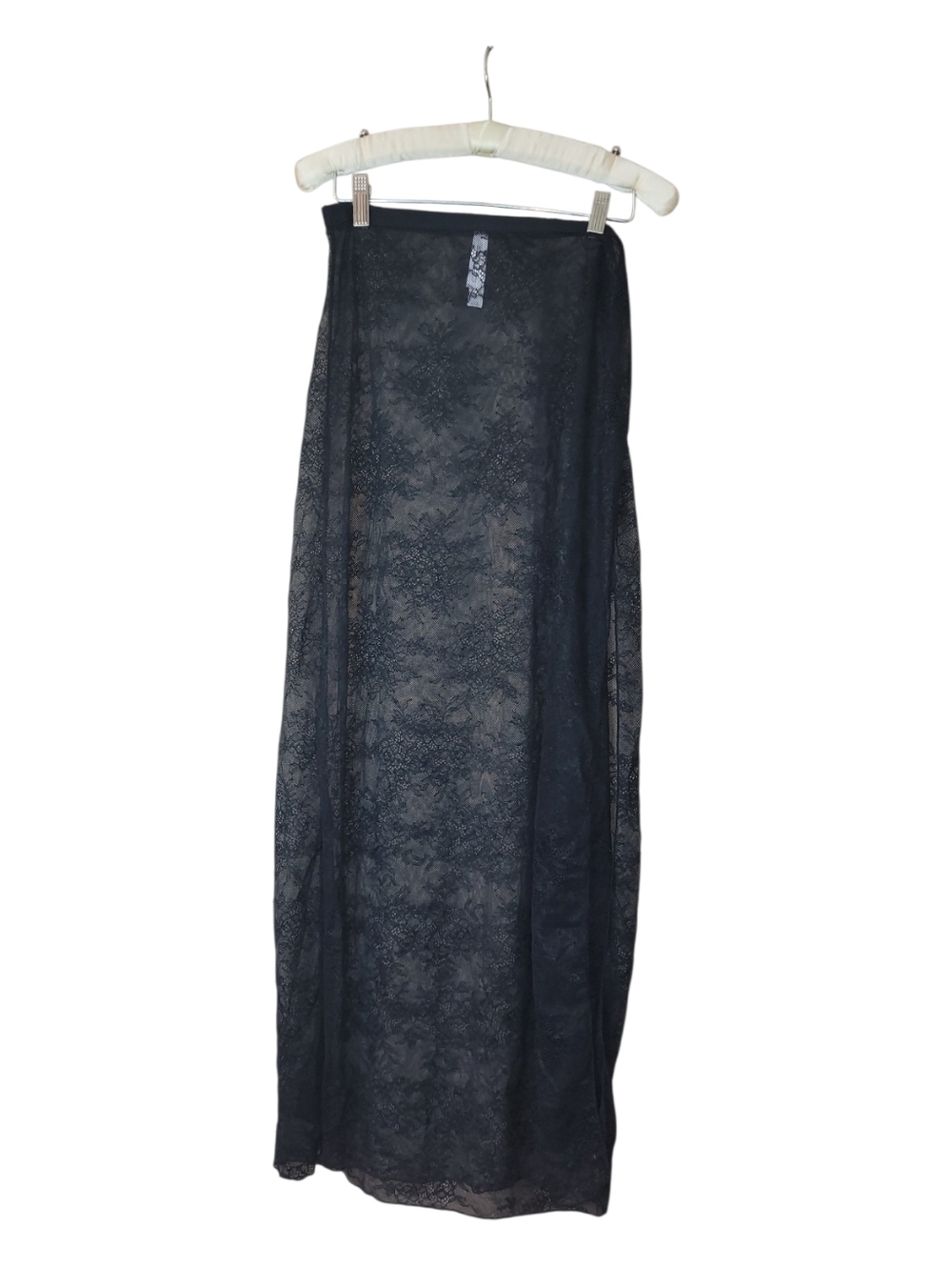 Auden Long Sheer Black Lace Slip Skirt Lingerie L Whimsigoth